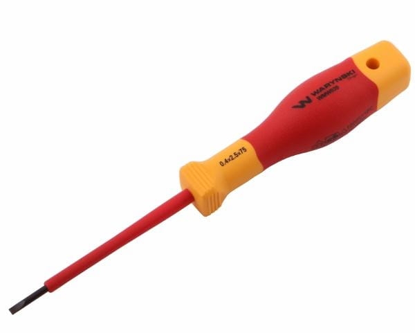 Wkrętak płaski izolowany 2.5 x 75 mm VDE stal S2 Waryński