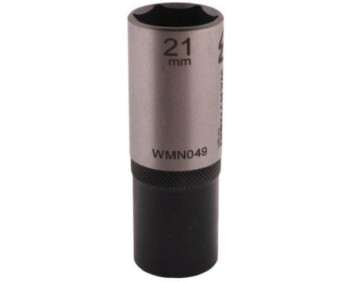 Nasadka sześciokątna 1/2" 21 mm długa CrV50BV30 DIN 3124 Waryński 2
