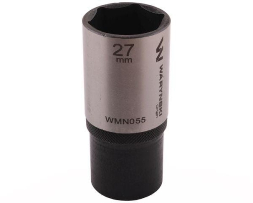 Nasadka sześciokątna 1/2" 27 mm długa CrV50BV30 DIN 3124 Waryński