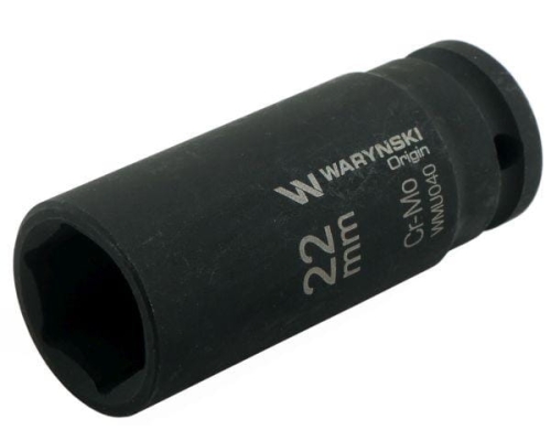 Nasadka udarowa sześciokątna długa 1/2" 22 mm CrMo DIN 3129 Waryński