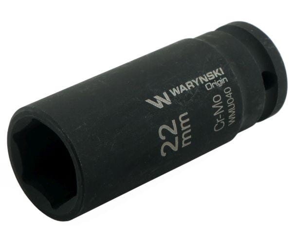 Nasadka udarowa sześciokątna długa 1/2" 22 mm CrMo DIN 3129 Waryński