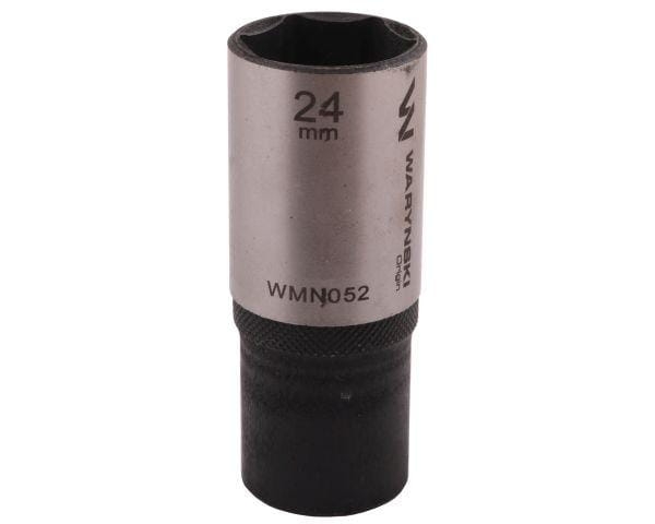 Nasadka sześciokątna 1/2" 24 mm długa CrV50BV30 DIN 3124 Waryński 2