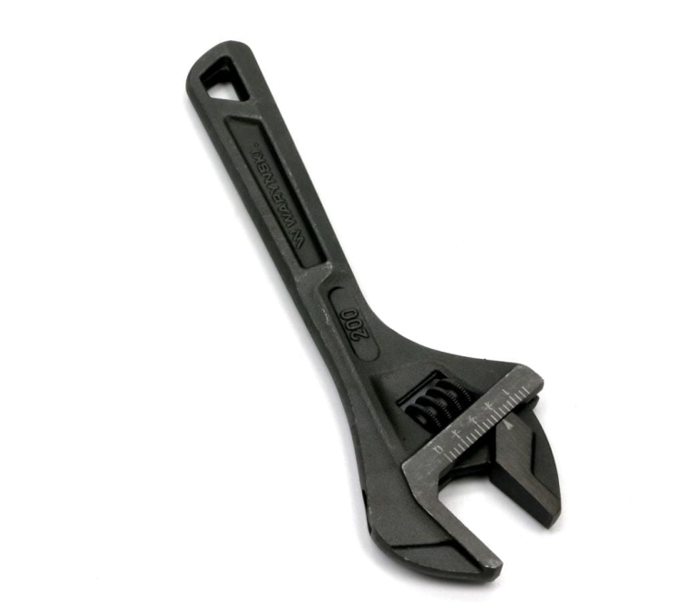 Klucz nastawny ze stali CrV 200 mm Waryński 2