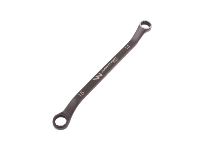 Klucz oczkowy odsadzony 14 x 15 mm CrV standard ASME B107.9 Waryński