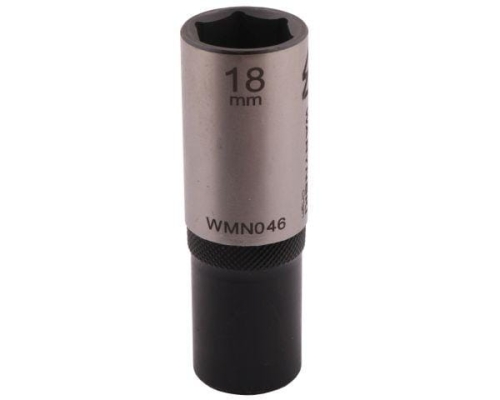 Nasadka sześciokątna 1/2" 18 mm długa CrV50BV30 DIN 3124 Waryński 2