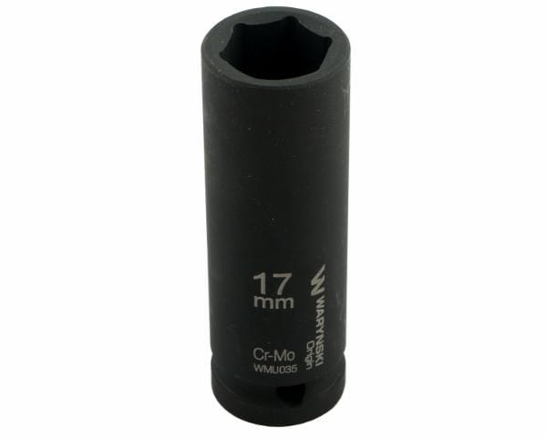 Nasadka udarowa sześciokątna długa 1/2" 17 mm CrMo DIN 3129 Waryński 3