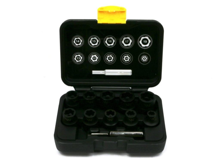 Zestaw nasadek udarowych 1/2 z uchwytem kluczowym do awaryjnego odkręcania 11 el Waryński 5