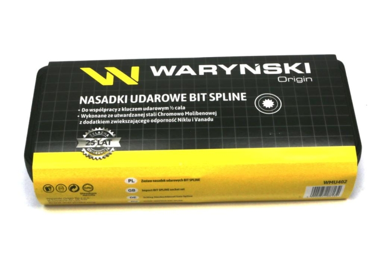 Zestaw nasadek udarowych 1/2 typu SPLINE 9 el Waryński (6)