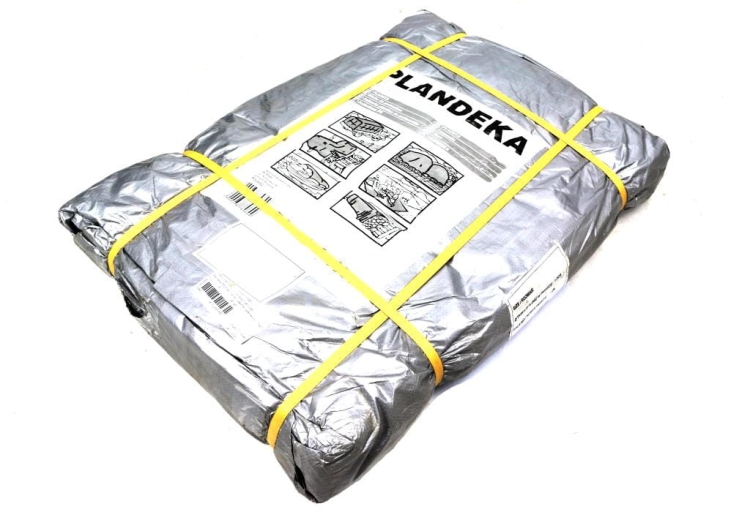 Plandeka MOCNA 10x15m (srebrna) gramatura 110g/m2