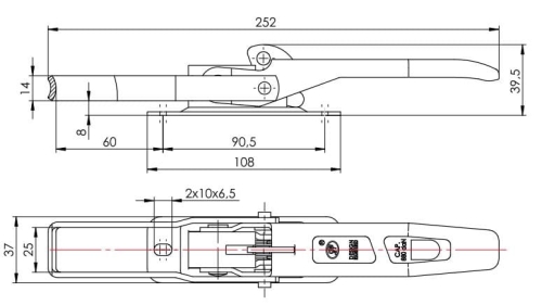 Spinacz zaczep do burt ZB-05AA 880kg zastosowanie przyczepka SPP 2
