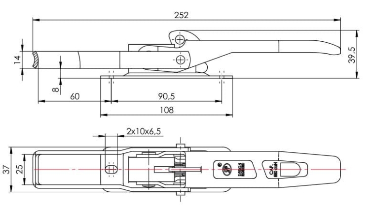 Spinacz zaczep do burt ZB-05AA 880kg zastosowanie przyczepka SPP 2