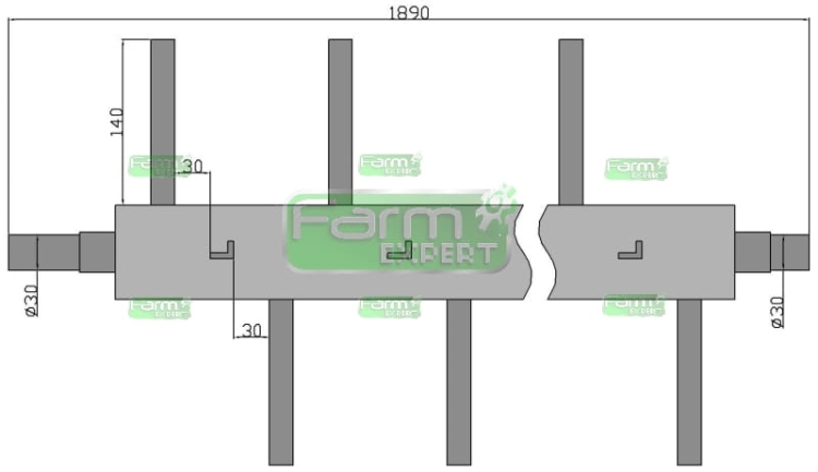 Bęben rozrzutnika (kątownik) (2)
