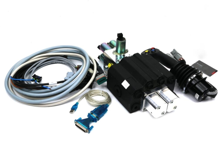 Proporcjonalny rozdzielacz hydrauliczny do ładowaczy czołowych LS (Load Sense) 2-sek. max przepływ 90L 1-sekcja pływająca - sterowany elektrycznie 2