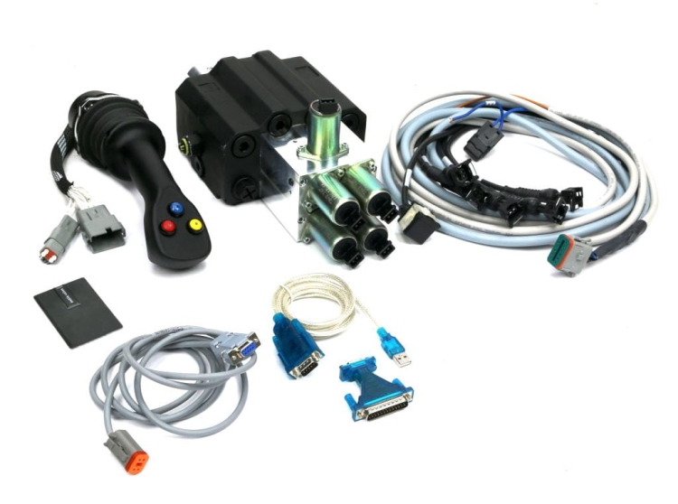 Proporcjonalny rozdzielacz hydrauliczny do ładowaczy czołowych LS (Load Sense) 2-sek. max przepływ 90L 1-sekcja pływająca - sterowany elektrycznie 6