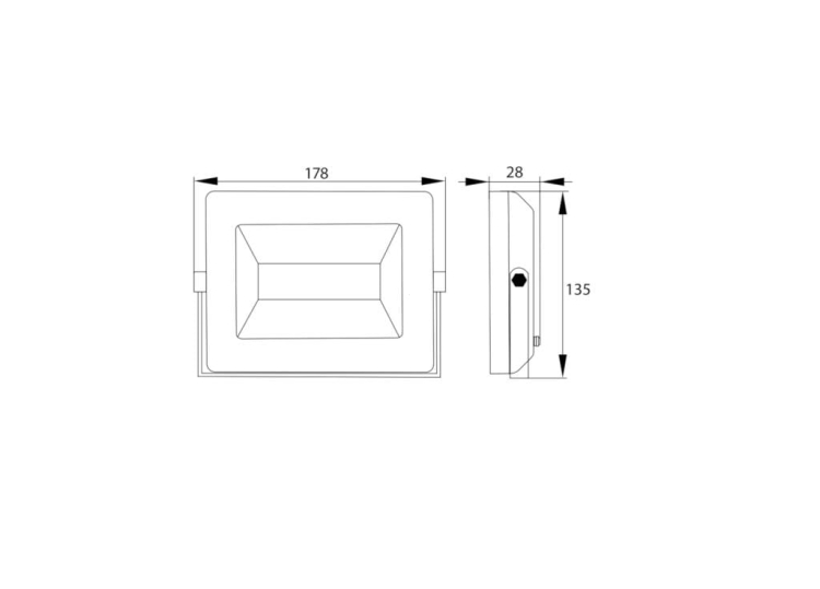 Naświetlacz LED SMD 30W 4000K 2400LM IP65 CZARNY 2