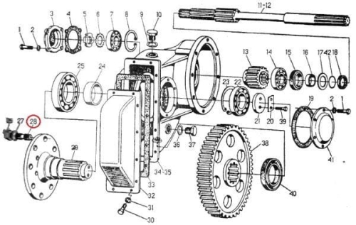 Śruba mocowania koła tylnego M20x1.5 C-330 2