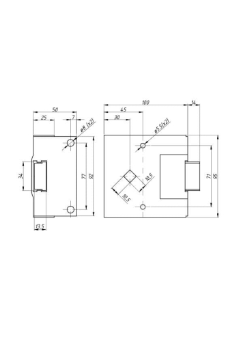 Zamek drzwi kabiny - lewy stary typ C-385 2