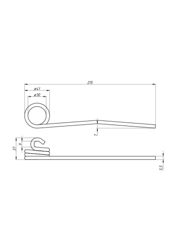 Palec sprężysty nagarniacza (motowideł) 800021.0 Claas 2