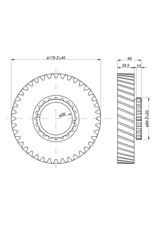 Koło napędzane I biegu C-385 80121184 3
