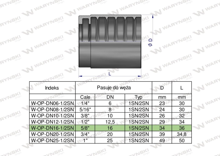 W-OP-DN16-1/2SN