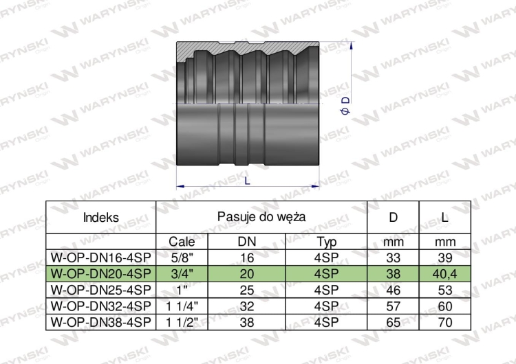 W-OP-DN20-4SP