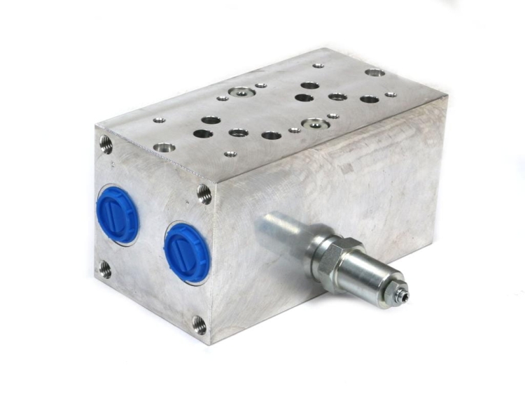 Płyta NG10 cetop 5- 2 sekcyjna (z zaworem przelewowym 50-380 bar) do elektrozaworów DL5 2