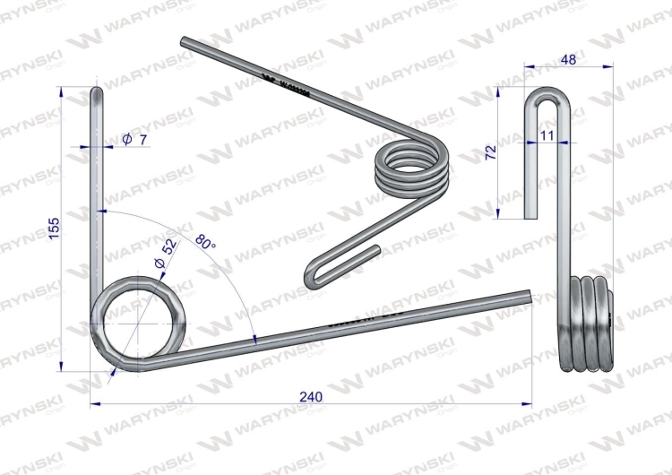 Palec zagarniający siewnika DEMETER CLASSIC HASSIA 033298 Waryński
