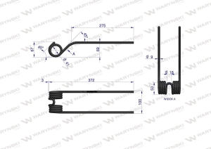 Palec przetrząsarka DEUTZ FAHR Pottinger 06580456 Waryński 2