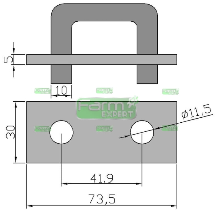 Ogniwo łańcucha podłogowego kpl. (spinka) Rozrzutnik 2