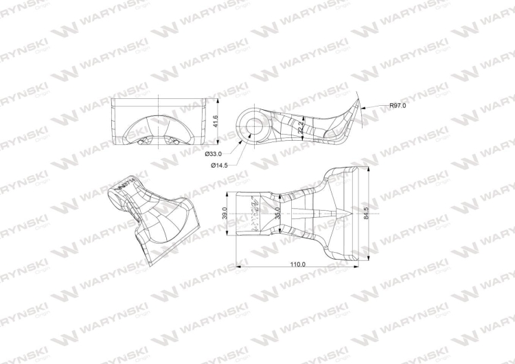 Bijak młotkowy mulczarka zastosowanie Unia Kornik L otwór 14 mm Waryński  2