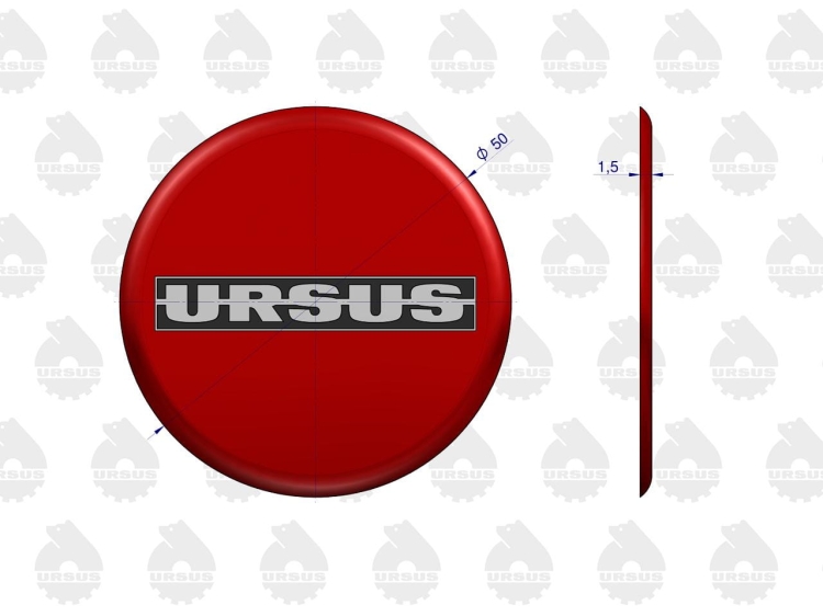 Emblemat naklejka wypukła 3D-w2 ORYGINAŁ URSUS 2