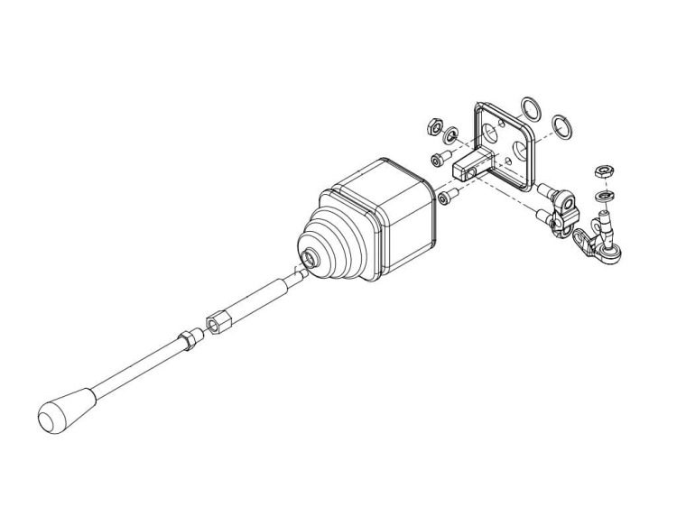 Joystick przyłączeniowy bez przycisku do rozdzielacza hydraulicznego 40L 2