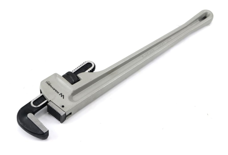 Klucz do rur typ amerykański 24" uchwyt aluminium wzmocniony szczęki CrMo max średnica Waryński 2