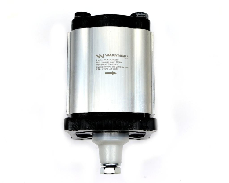 Pompa hydrauliczna zębata 25.0cm3 (grupa 2 - typ europejski) wałek 1:8 przyłącza gwintowane (obroty prawe) max.180 bar Waryński 4