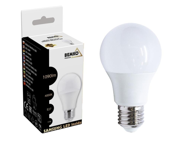 Żarówka LED (LED SAMSUNG) 230V E27 A60 11W 1090LM 4000K barwa dzienna