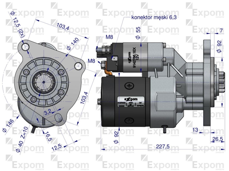 9142764ERozrusznik z reduktorem typu Magneton MF3 9142764 Blue Line EXPOM KWIDZYN 4