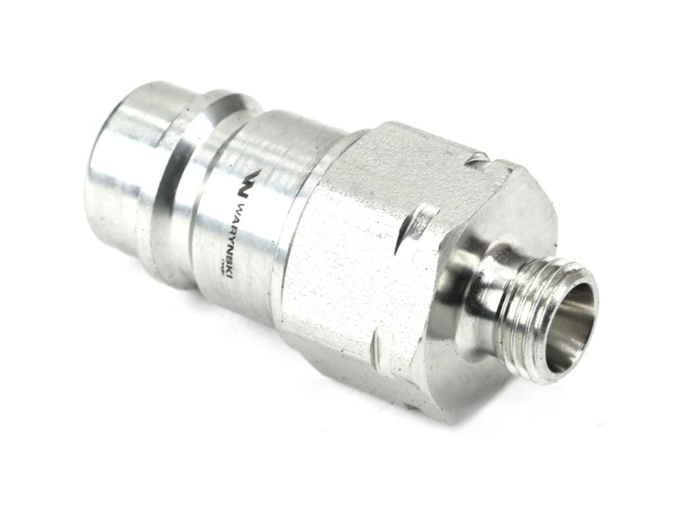 Szybkozłącze hydrauliczne wtyczka M14x1.5 gwint zewnętrzny EURO (ISO 7241-A) z eliminatorem ciśnienia Waryński 2