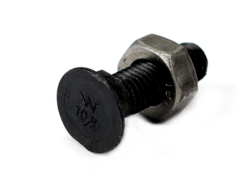Śruba kpl. płużna dwunoskowa większy łeb M12x30 mm kl.12.9 Waryński 2