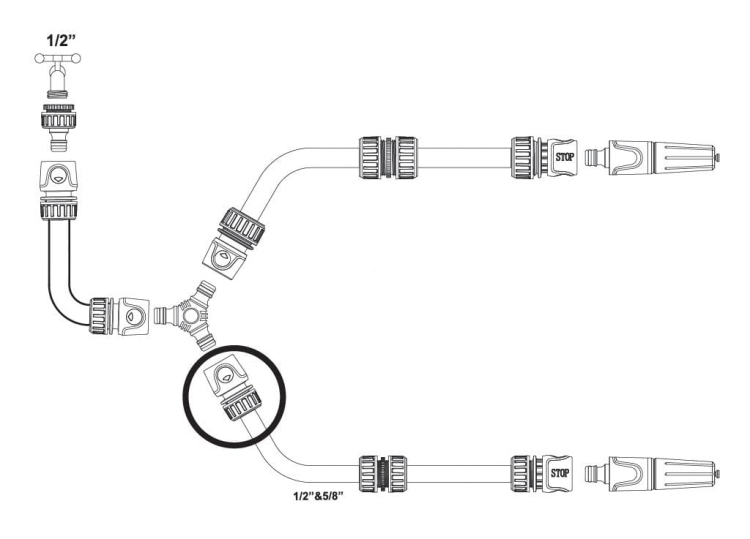 Szybkozłączka do węża 1/2" - bez waterstop TEGER (3)