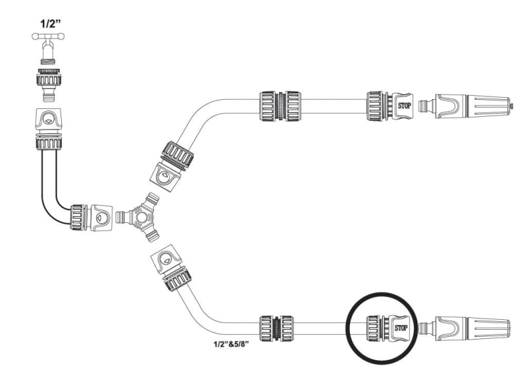 Szybkozłączka 1/2" - z waterstop TEGER 4
