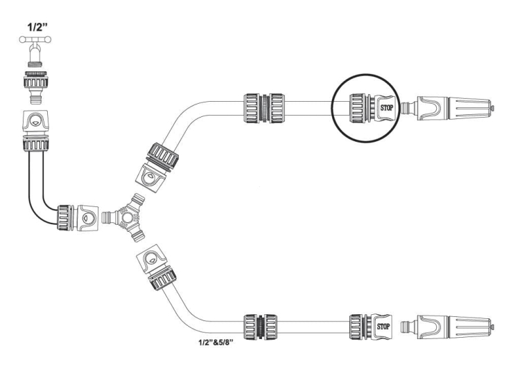 Szybkozłączka 3/4" - z waterstop TEGER 4