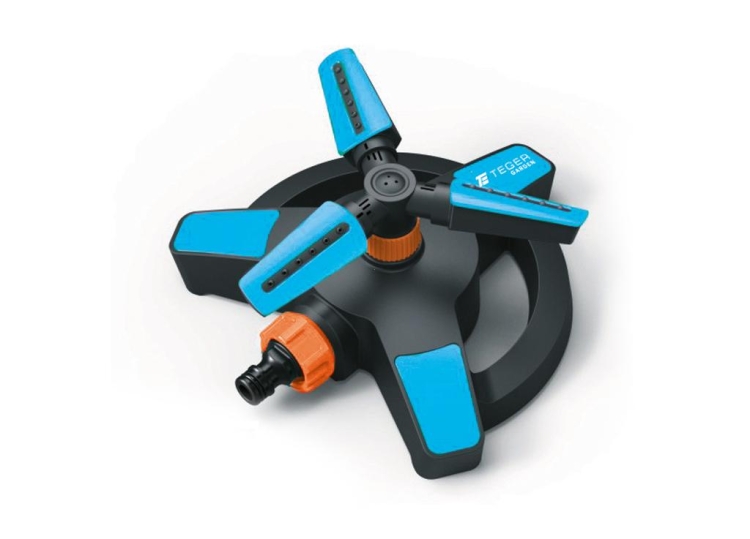 Zraszacz ogrodowy - obrotowy 3-ramienny TEGER