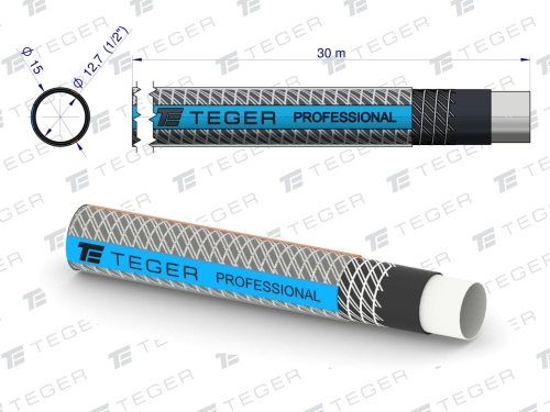 Wąż ogrodowy FI 1/2" 30m "PROFESSIONAL- NTS EXTRA FLEX" TEGER 2