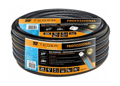 Wąż ogrodowy FI 3/4" 20m "PROFESSIONAL- NTS EXTRA FLEX" TEGER