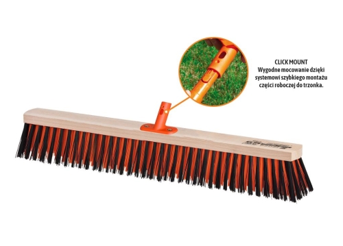 Szczotka do prac porządkowych PREMIUM - ulicówka 55x600 mm (mocowanie Click) TEGER 2