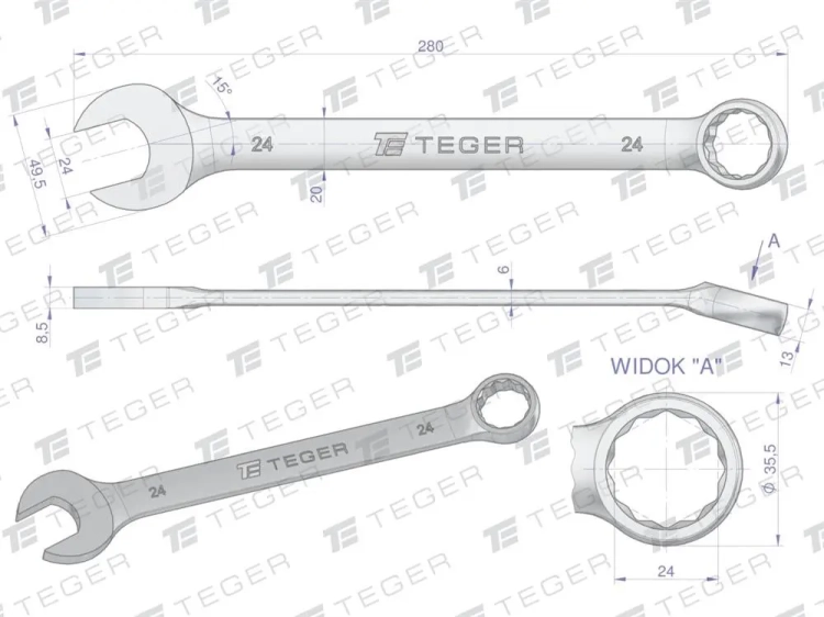 Klucz płasko-oczkowy 24 mm  TEGER (3).webp