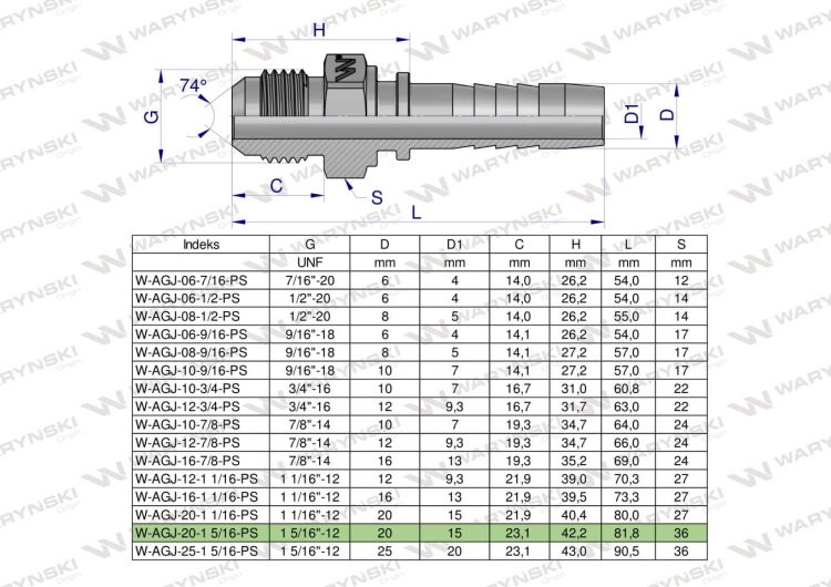 W-AGJ-20-1 5/16-PS