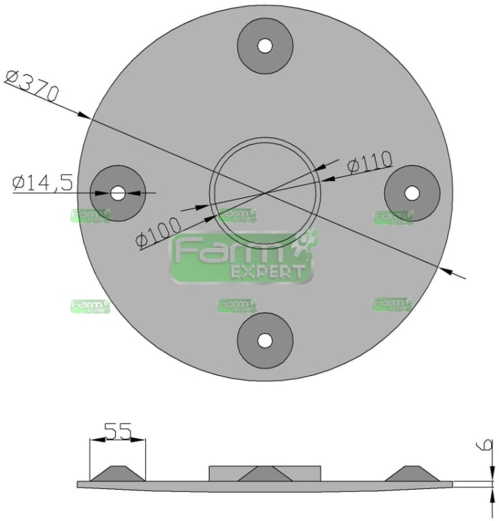 Płyta dolna talerza 508912007 Kosiarka Czeska 2