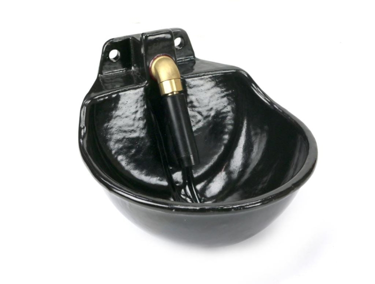 Poidło miskowe żeliwne z zaworem rurowym Czarne 2.5l ROYAL FARM