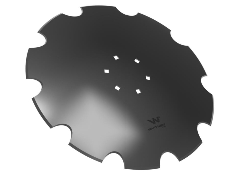 Talerz uzębiony Z-10 fi 560 mocowanie 6/120 grubość 4 mm stal borowa WARYŃSKI R